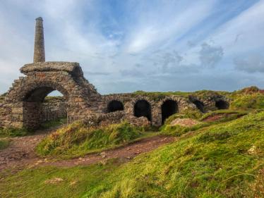 Smelting pits at Botallack mines Smelting pits at Botallack mines