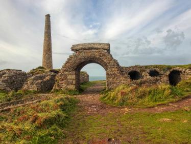 Smelting pits at Botallack mines Smelting pits at Botallack mines
