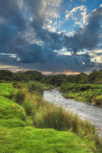 Stormy sky over River Plym Stormy sky over River Plym