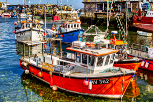 Fishing boat at Mevagissey Fishing boat at Mevagissey