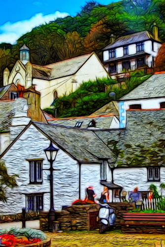 Polperro embossed effect Polperro embossed effect